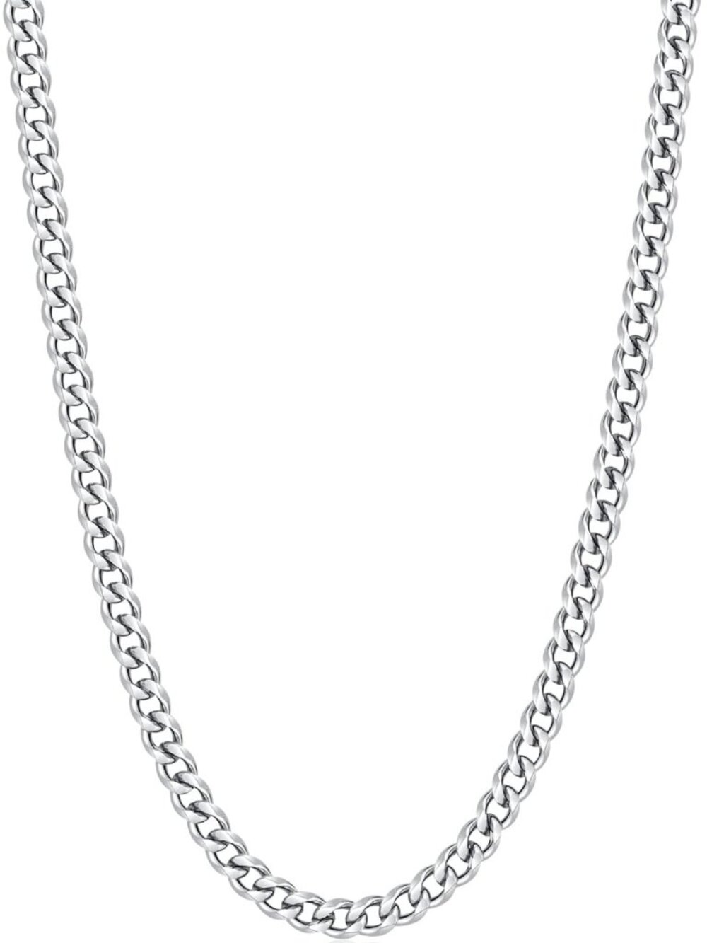 Stainless Steel Cuban Link Chain Necklace for Men & Women - 3.5mm Stylish